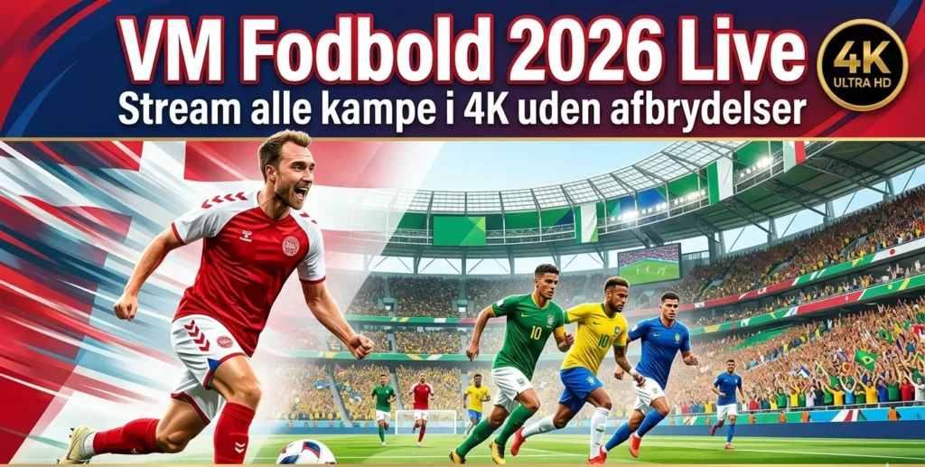 VM Fodbold 2026 Live: Stream alle kampe i 4K uden afbrydelser