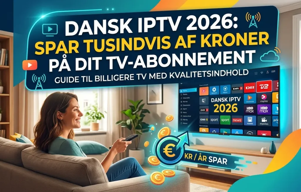 Dansk IPTV 2026: Spar tusindvis af kroner på dit tv-abonnement